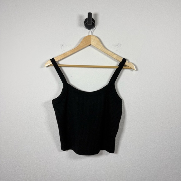 Old Navy Women’s Classic Brushed Waffle Knit Tank Black Size MP - Picture 3 of 8